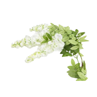 Baratti  - Fiore Ramo Glicine Bianco - 70cm