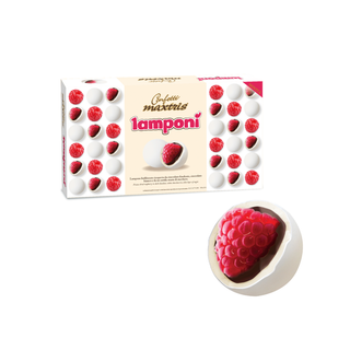 Maxtris -  Dragees Lamponì Bianchi Ricoperto di Cioccolato Bianco e Fondente - 500g