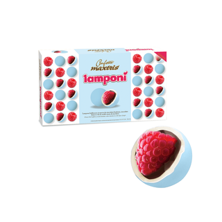 Maxtris -  Dragees Lamponì Celesti Ricoperto di Cioccolato Bianco e Fondente - 500g