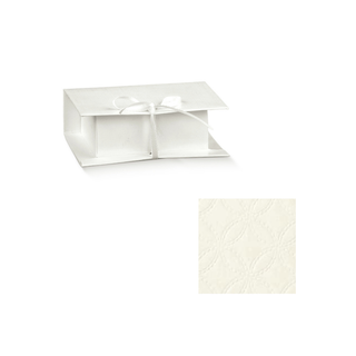 Scotton - Scatolina Book Matelassè Bianca con trama 10pz - 7x6x3