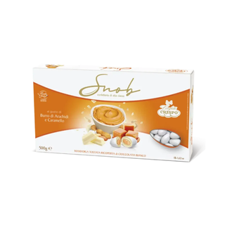 Confetti Crispo Snob - Confetti alla Mandorla Ricoperto di Burro di Arachidi e Caramello - 500g