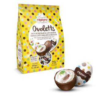 Crispo - Oveletts Ovetti di Cioccolato con Mini Lenti Colorate - 350g