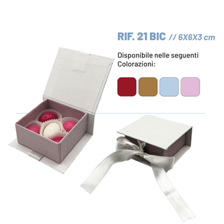 Dieffe - Scatola Degustativa a Libro Rif21 BIC Linea Bicolore 6x6x3 (SCEGLI IL COLORE)