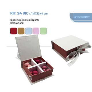 Dieffe - Scatola Degustativa Quadrata Linea Decor Rif24 DEC 10x10x4 (SCEGLI IL COLORE)