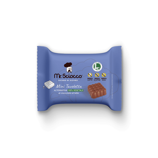 Mr.Sciocco - Mini Tavoletta al Cioccolato al "Latte" 100% Vegetale Senza Latte, Senza Glutine, Senza Soia, Vegan Friendly  1pz - 11g