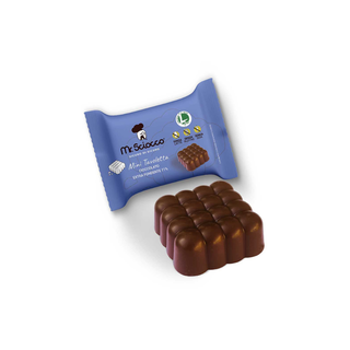 Mr.Sciocco - Mini Tavoletta al Cioccolato Fondente 71% 100% Vegetale Senza Latte, Senza Glutine, Senza Soia, Vegan Friendly  1pz - 11g