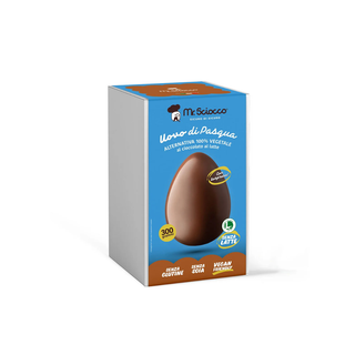 Mr.Sciocco - Uovo di Pasqua Cioccolato al "LATTE" 100% Vegetale Senza Latte, Senza Glutine, Senza Soia Vegan Friendly - 300g