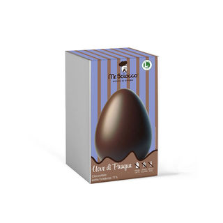Mr.Sciocco - Uovo di Pasqua Cioccolato FONDENTE 100% Vegetale Senza Latte, Senza Glutine, Senza Soia Vegan Friendly - 300g