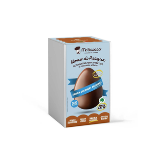 Mr.Sciocco - Uovo di Pasqua SENZA ZUCCHERI AGGIUNTI 100% Vegetale al Cioccolato a "Latte" Senza Latte, Senza Glutine, Senza Soia Vegan Friendly - 300g