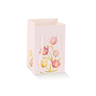 Scotton - Shopper Box Tulipani con Cordino 10pz - 9x9x14