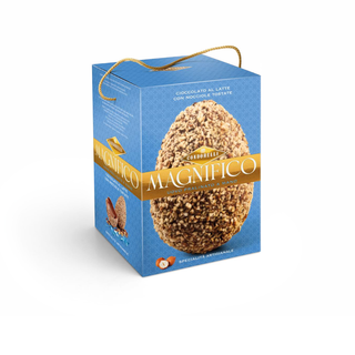 Condorelli - Uovo Cioccolato al Latte Pralinato a Mano Con Granella di Nocciole Tostate - 230g