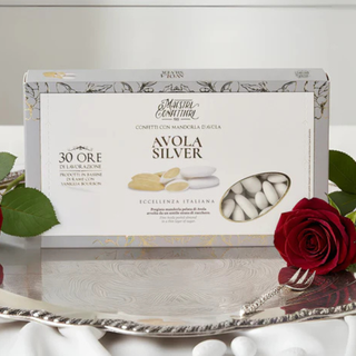 Confetti Maxtris alla mandorla  - Avola Silver Matrimonio Bianca - 1Kg