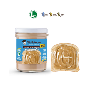 Mr.Sciocco - Crema Spalmabile Nocciola Senza Glutine, Senza Latte, Senza Soia, Vegan Friendly - 200g