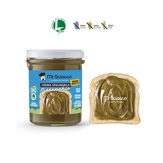 Mr.Sciocco - Crema Spalmabile Pistacchio Senza Glutine, Senza Latte, Senza Soia, Vegan Friendly - 200g