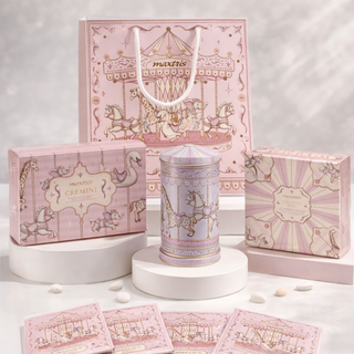 Kit Bundle Maxtris Baby Rosa con Shopper + Vassoio Confetti + Tavoletta Cioccolato al latte e Carillon e Box Cremini