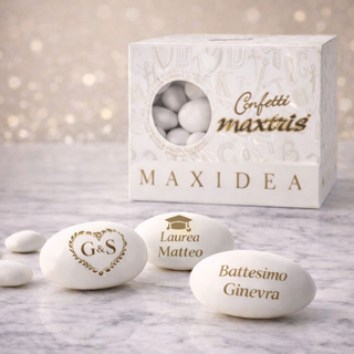 ANTEPRIMA ASSOLUTA!!! Confetti Maxtris Ciocomandorla Classico "MAXIDEA" Crea il tuo Confetto con la tua INIZIALE - 1,2kg (LEGGI DESCRIZIONE)