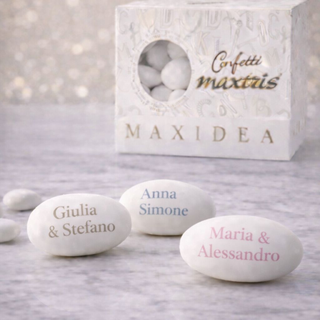ANTEPRIMA ASSOLUTA!!! Confetti Maxtris Ciocomandorla Classico "MAXIDEA" Crea il tuo Confetto con il tuo NOME! - 1,2kg (LEGGI DESCRIZIONE)