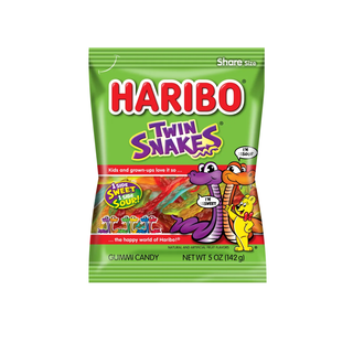 Caramelle Haribo - Twin Snakes Serpentelli Frutta ai gusti assortiti - 80g