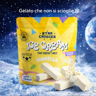 Star Candies Ice Cream Vanilla Gelato Liofilizzato Gusto Vaniglia HALAL - 16g
