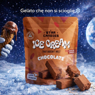 Star Candies Ice Cream Chocolate Gelato Liofilizzato Gusto Cioccolato HALAL - 16g