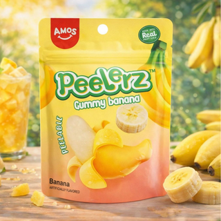 Amos - Peelerz Caramella Gommosa Sbucciabile al Gusto Banana - 65g