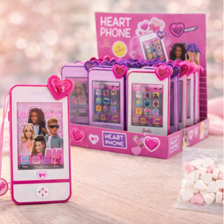 Barbie Fun Phone – Cellulare Giocattolo con Suono, Luce e Musica + Caramelle alla Frutta Colori Assortiti – 12g