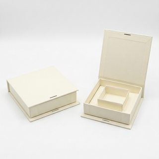 SudTime - Scatola Degustativa Quadrata Panna Apertura a Libro - 10x10x3 (MINIMO 10PZ)