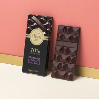 Venchi - Tavoletta di Cioccolato Extra Dark 70% Fruttato Elegante Fruity, Refined - 78g