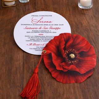 Segnaposti Invito con Fiori a Scelta con Nappina inclusa (MINIMO 20PZ)