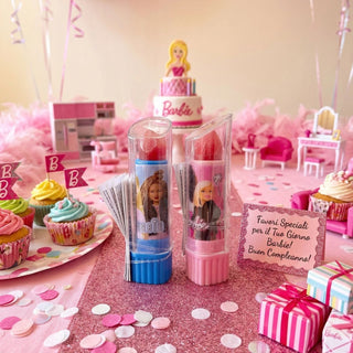 Caramella a forma di Rossetto tema Barbie ai colori assortiti 18g