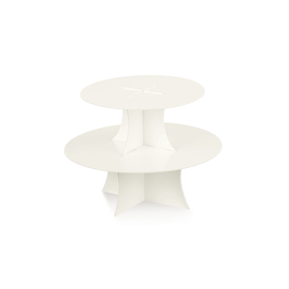 Scotton - Alzata in Cartone a 2 Piani Bianco Perlato - 27x20