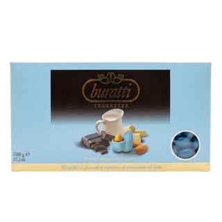 Confetti Buratti - Ciocomandorla Tenerezze Cioccolato al Latte, Blu - 1Kg