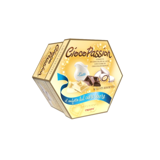 Confetti Crispo Lieto Evento - CiocoPassion Incartati Bianchi ai gusti assortiti - 500g