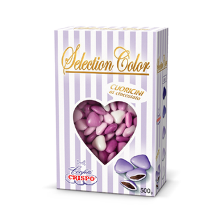 Confetti Crispo - Selection Color Cuoricini Mignon Sfumati Lilla - 500g