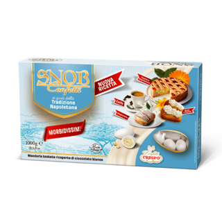 Confetti Crispo - Ciocomandorla Snob Tradizione Napoletana ai Gusti Assortiti, Bianco - 1kg