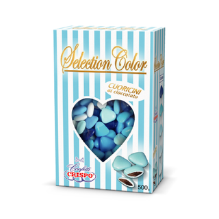 Confetti Crispo - Selection Color Cuoricini Mignon Sfumati Celeste - 500g