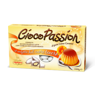Confetti Crispo CiocoPassion - Confetti al Cioccolato al latte gusto Crème Caramel, Bianco - 1kg