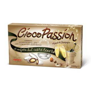 Confetti Crispo CiocoPassion - Confetti al Cioccolato al latte gusto Champagne, Bianco - 1kg