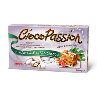 Confetti Crispo CiocoPassion - Confetti al Cioccolato al latte gusto Noci & Fichi, Bianco - 1kg