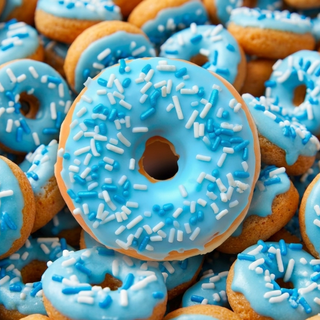 Pasticceria Maxtris - Donuts Celeste Gusto Vaniglia Senza Glutine Incartate Singolarmente - 6pz