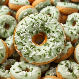 Pasticceria Maxtris - Donuts Verde Gusto Pistacchio Senza Glutine Incartate Singolarmente - 6pz
