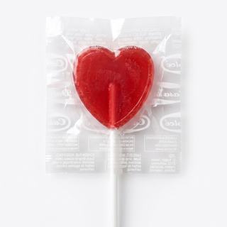 Mini Lecca Lecca di Cortesia a Forma di Cuore Gusto Ciliegia Senza Glutine - 6,5g