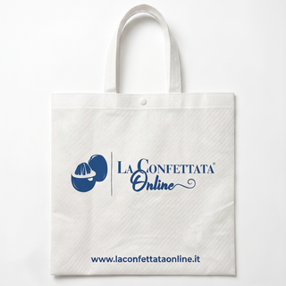 Shopper in TNT Grande con Logo Brandizzato "La Confettata Online" - 42x15x37