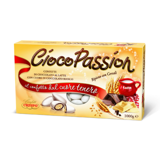 Confetti Crispo CiocoPassion - Confetti al Cioccolato al Latte e Cioccolato Bianco Ripieno di Cereali - 1kg