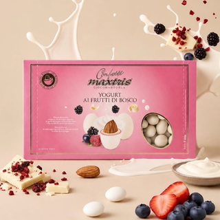 Confetti Maxtris - Ciocomandorla Frutta Yogurt ai Frutti di Bosco, Bianco - 1Kg