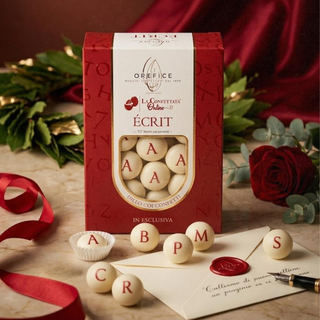 ESCLUSIVA Orefice Écrit - Confetti con Lettera colore Rosso ai Cereali Pirottini Inclusi - 200g
