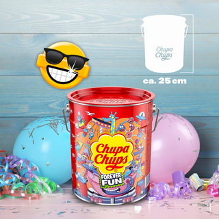 Chupa Chups Barile in Latta Lecca Lecca Gusti Assortiti Senza Glutine - 150pz