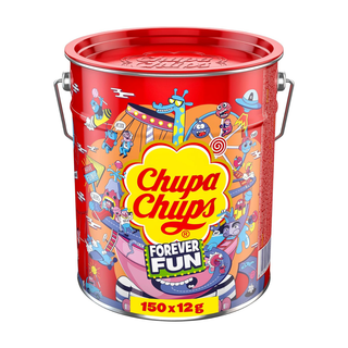 Chupa Chups Barile in Latta Lecca Lecca Gusti Assortiti Senza Glutine - 150pz
