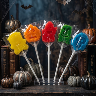 1pz Lecca Lecca Horrorpop Assortito Mix Frutta e forme Halloween Senza Glutine - 9g