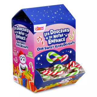1pz Mini Candy Cane Natalizi alla frutta incartati singolarmente - 5g